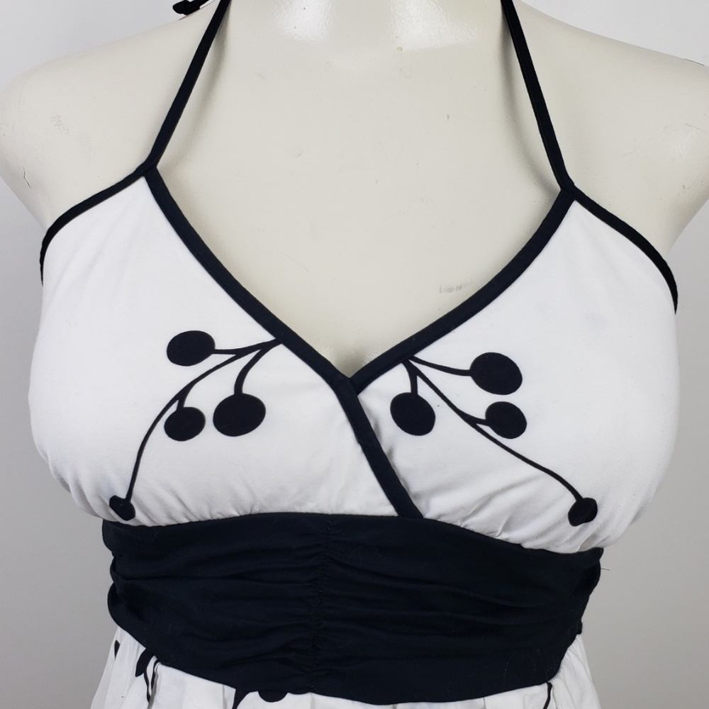 Speechless Dress size 5 White Black Floral Empire - Picture 2 of 7